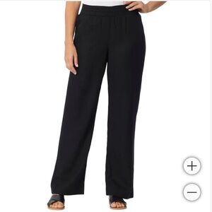 New‎ Briggs Women's Linen Blend black Pant